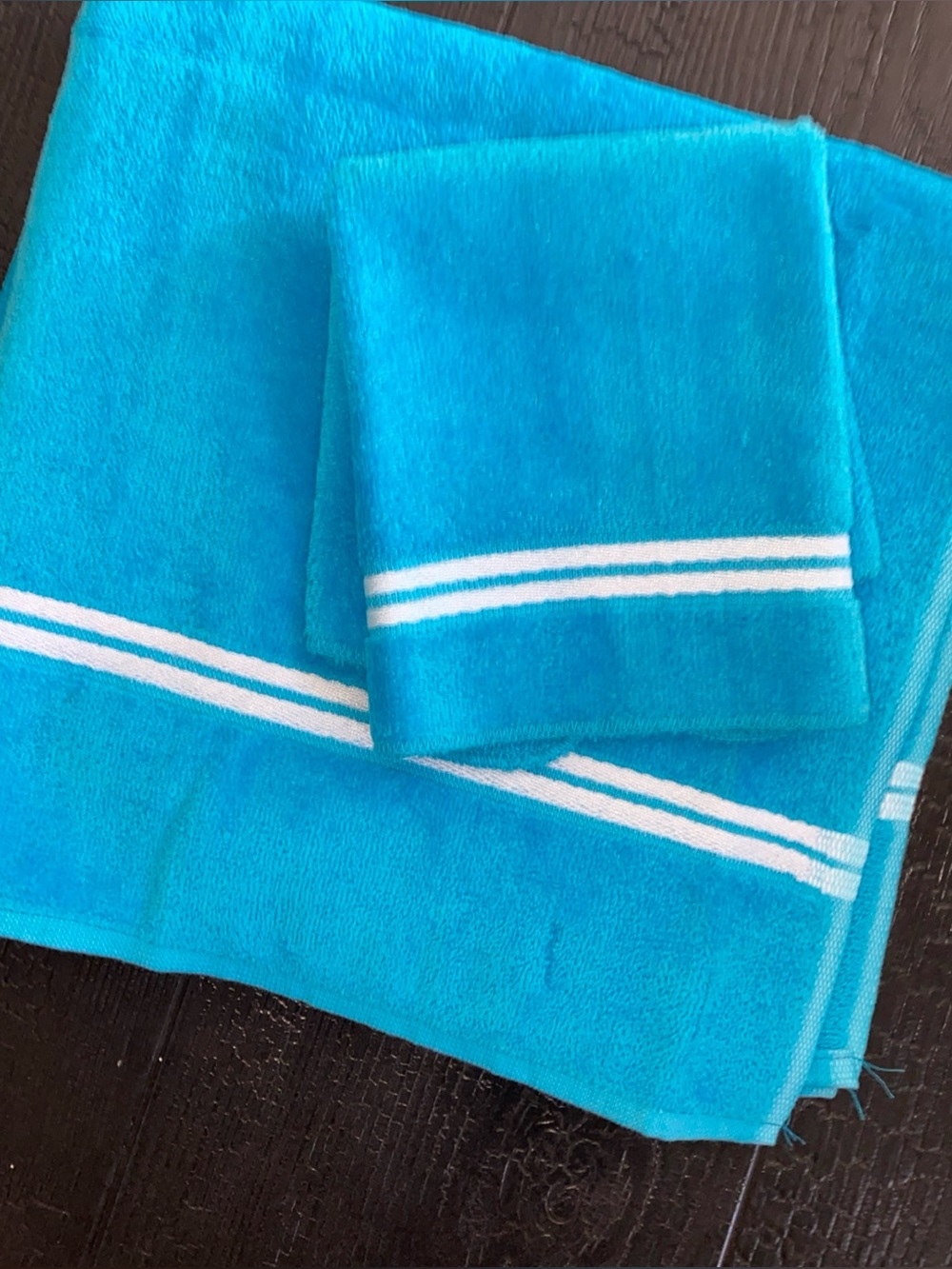 Fine Fashion Towels Tastemaker By Stevens Vintage Washcloth Bath 2 PC Set Blue